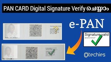 How To Verify e-PAN Card Digital Signature | Malayalam
