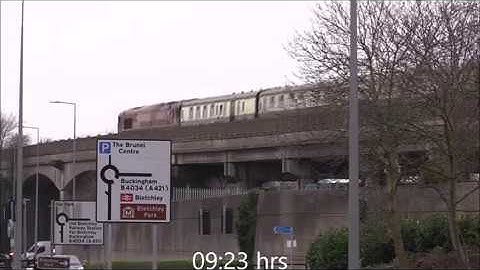 180317 Missing Link Rail Tour crosses Bletchley Flyover