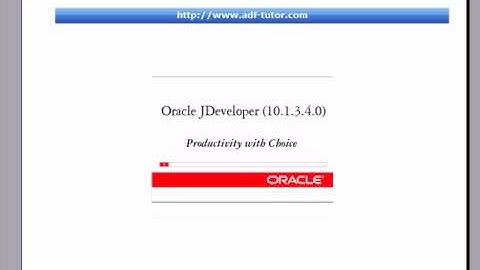 01-ADF.Introduction to JDeveloper