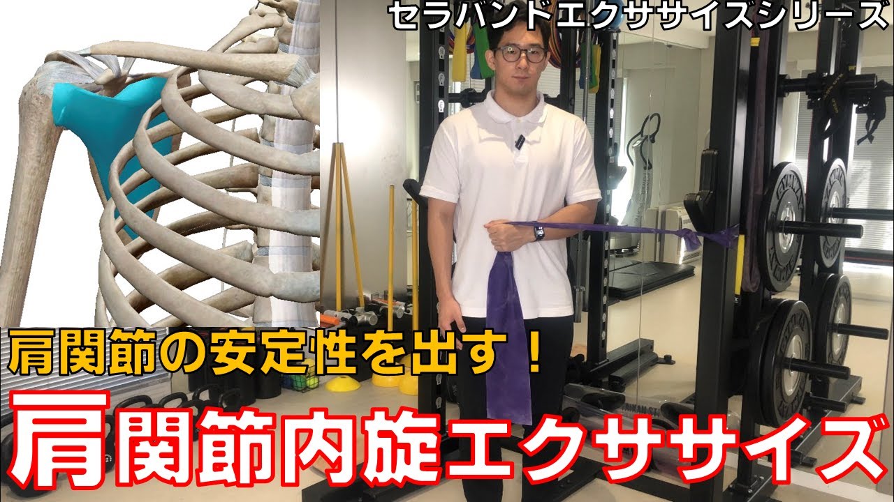 四十肩・五十肩向け 専門的視点で選んだセラバンド　解説書付き セラバンドエクササイズ④】肩関節内旋エクササイズ！ - YouTube