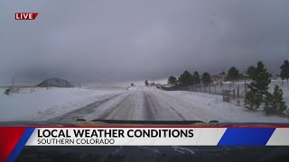 FOX21 Storm Squatch Live in Palmer Lake near I-25