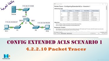 4.2.2.10 Packet Tracer - Configuring Extended ACLs Scenario 1 (عربي)