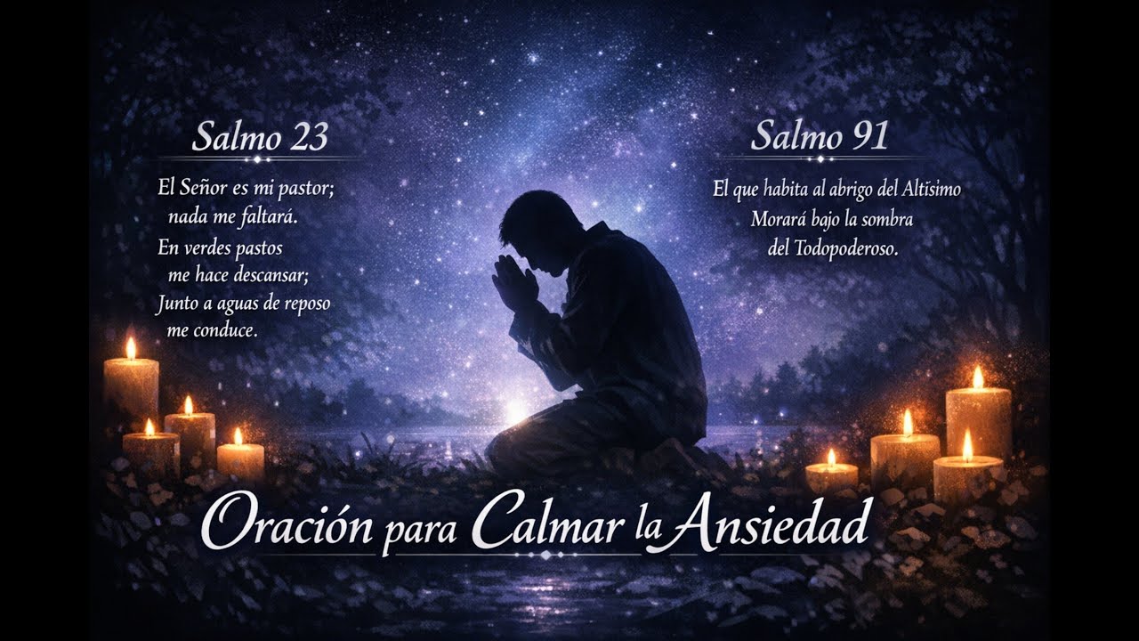 Oración para Calmar la Ansiedad | Salmo 23 y 91 - YouTube