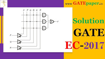 GATE 2017 Boolean expression realized by given PLA