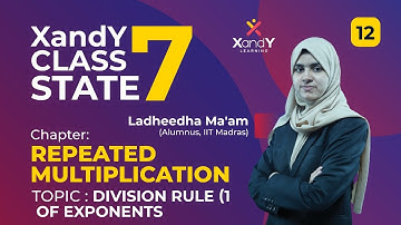 Division Rule -1 of exponents | Part 12 | Repeated Multiplication | Maths Chap 4 | Class 7  #maths
