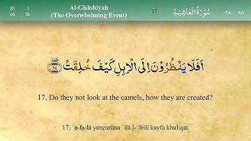 088 سورة الغاشية مكتوبة كاملة تجويد وترتيل بصوت مشاري راشد العفاسي