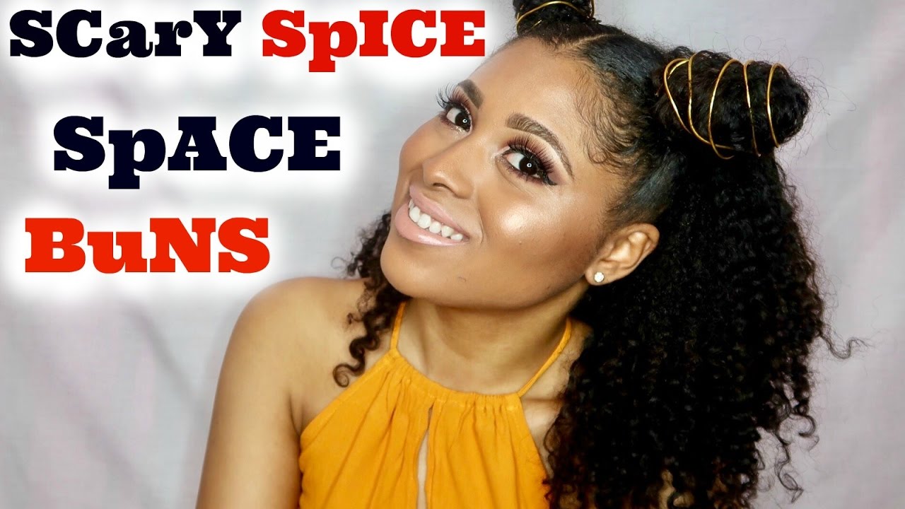 How To Do Spice Girl Buns Scary Spice Inspired Hair Youtube Spice Girls Costumes Scary Spice Costume Ginger Spice Costume