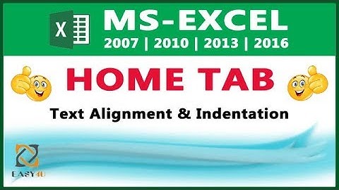 Text Alignment and Text Indentation in Excel - Lesson 07