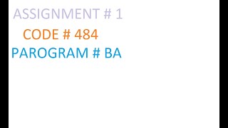 AIOU Solved Assignment No 1 Code 484 Spring 2021 | Aiou Assignment`1