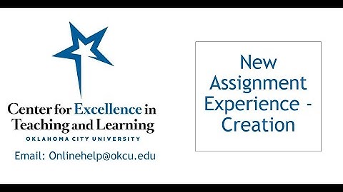 D2L New Assignment Experience - Creating Assignments