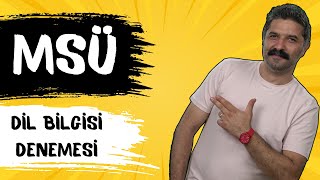 MSÜ / Dil Bilgisi Denemesi / RÜŞTÜ HOCA
