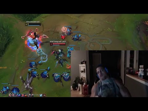 Tyler1 Insane 1v3 Draven Outplay Toplane