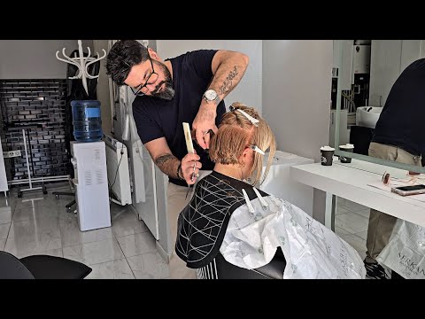 قص شعر بوب متدرج للنساء