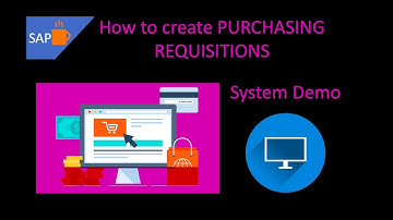 How to create a PURCHASING REQUISITION in SAP...