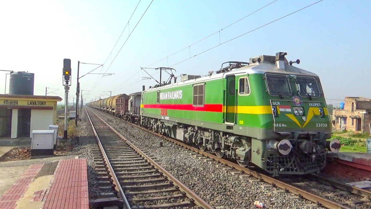 Fast & Furious BTPN Freight Train | Kazipet Wag9 Haluing Loaded Oil Tankar Skip Out Hajigarh At Hbc