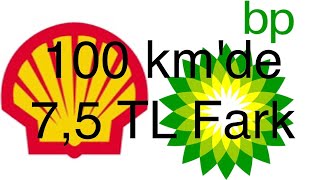 100 km'de 7,5 TL Fark/Shell-BP Benzin Tüketimlerini Karşılaştırdık Resimi