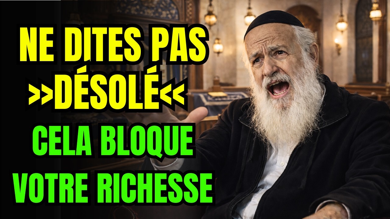 Rabbin millionnaire : Ne dites jamais « désolé », cela bloque votre richesse.