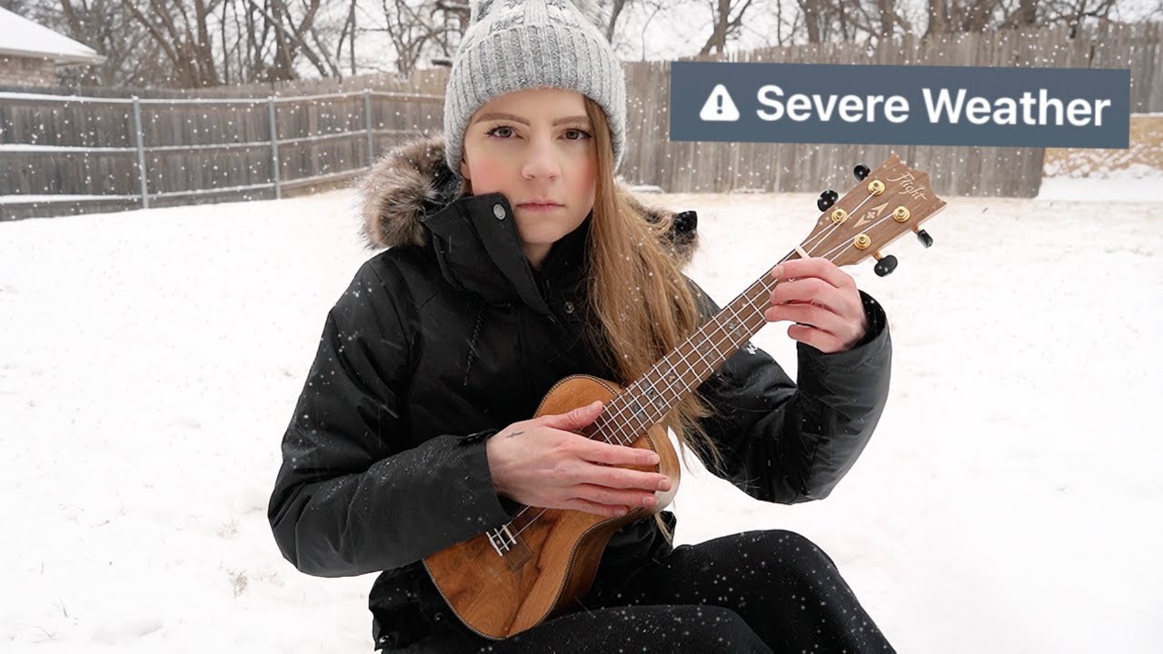 playing "snowman" while in a snowstorm