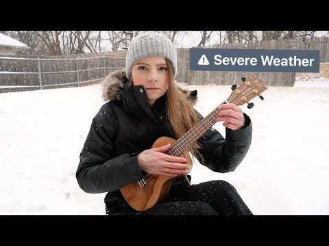 playing "snowman" while in a snowstorm