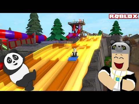 Gizemli Su Parkına Gidiyoruz! Panda ile Roblox Mystic Mines Water Park