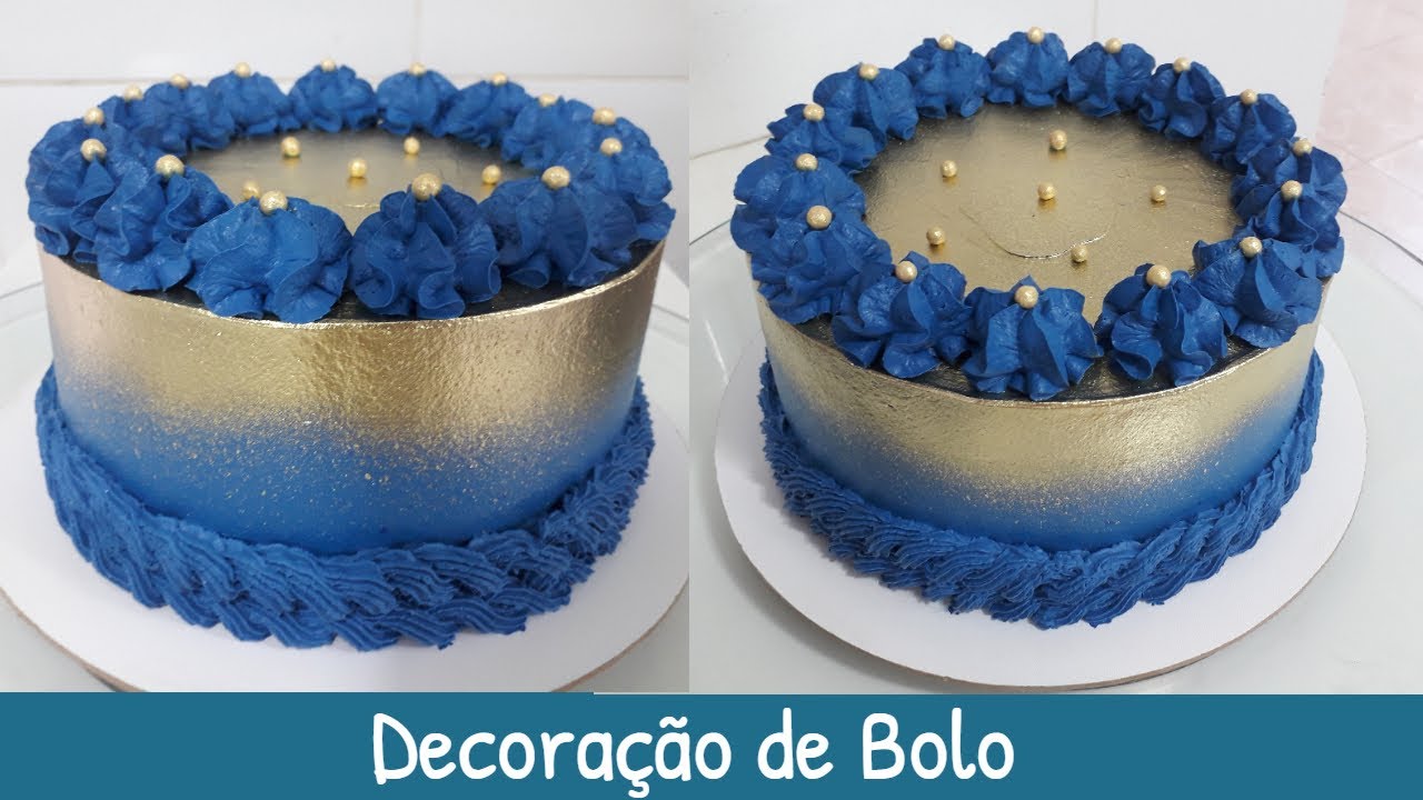 BOLO MASCULINO BRANCA, AZUL E DOURADO