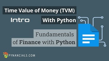 Time Value of Money with Python - Introduction