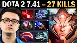 Invoker Dota 2 7.41 with 27 Kills and Moon Shard - Dota Gameplay