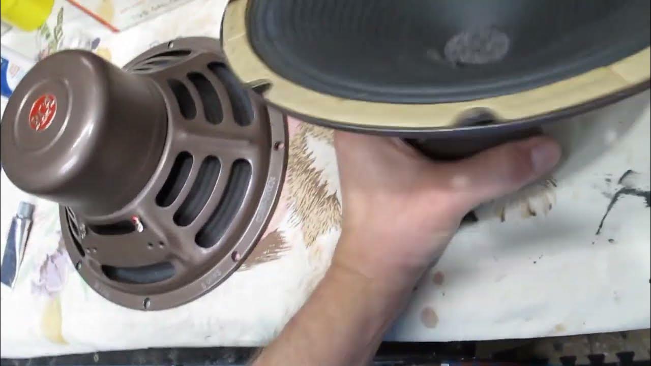 Repair torn cones on vintage speakers YouTube