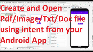 Create and open file(pdf/image/text/doc) at selected/ Download folder using intent from Android App?