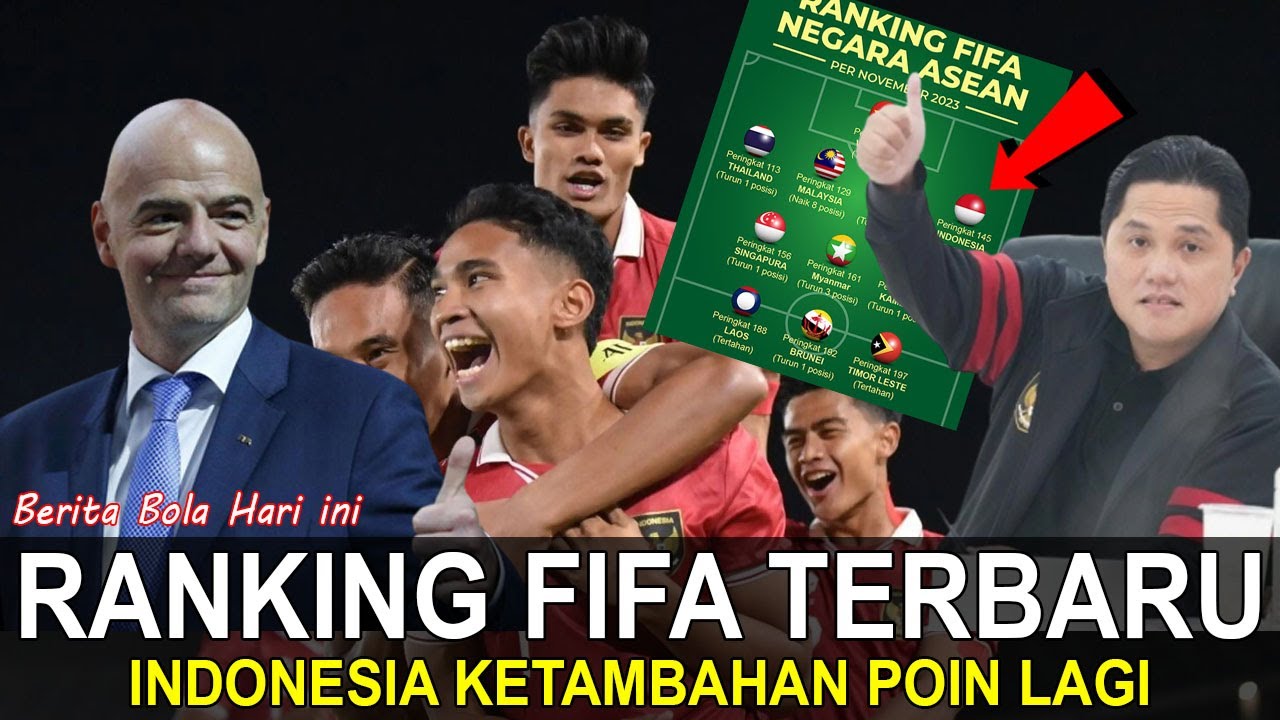 RANKING FIFA TERBARU HARI INI !! Indonesia Mendapat Tambahan Poin YouTube