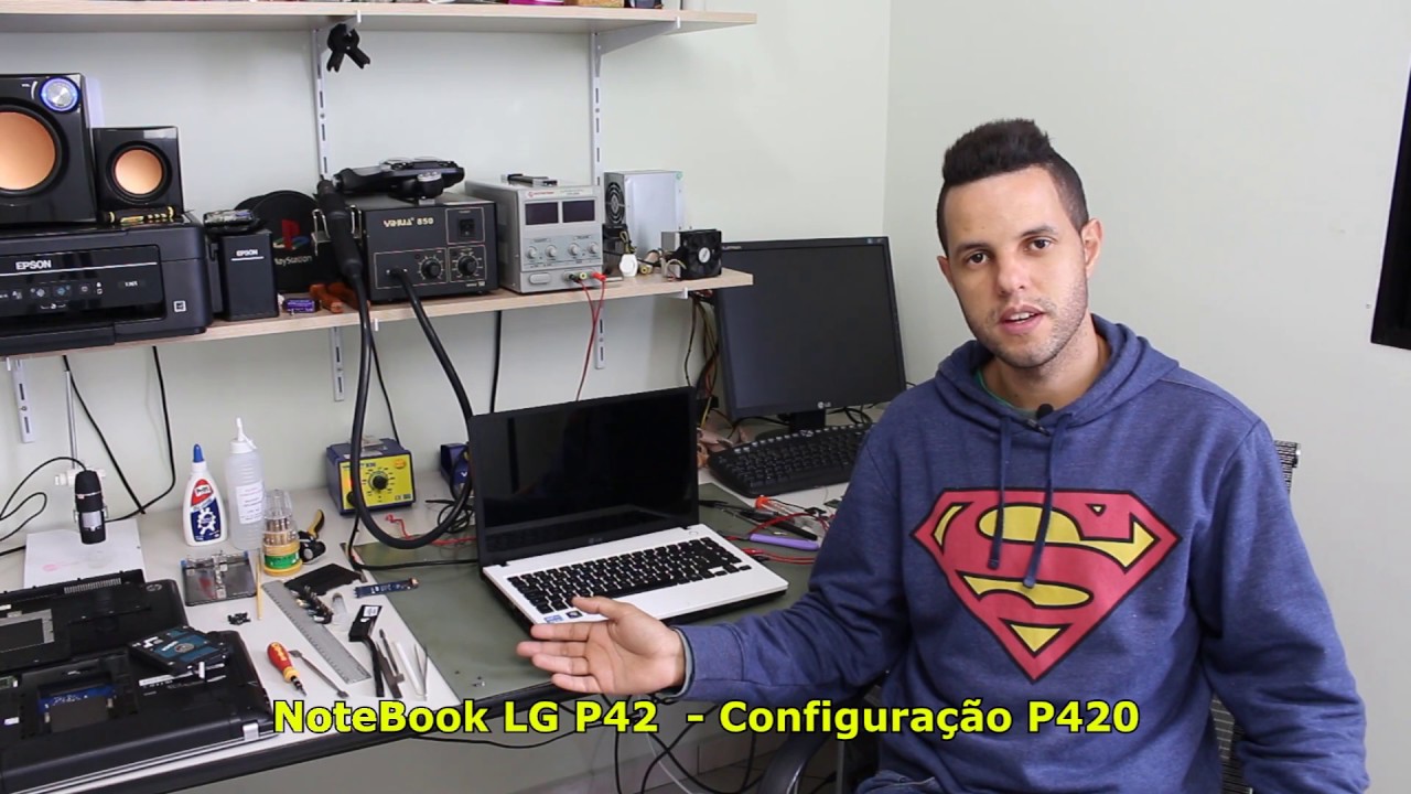 CONSERTO NOTEBOOK LG P42 LIGA E DESLIGA E NÃO DA VÍDEO