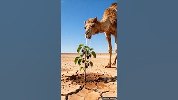 Camel saved the mulberry plant🌱 from drying up by watering it #shorts #ai