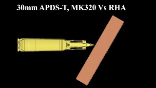 30 mm APDS-T MK320 VS Armor Steel #Armor Piercing Simulation