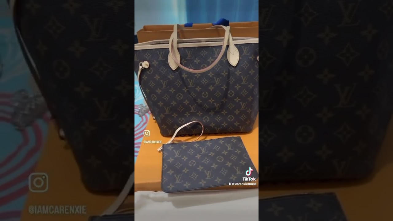 Unboxing Louis Vuitton Neverfull monogram in MM size 🥰🥰