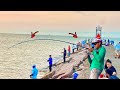 Fishing a PACKED Jetty For Dinner Fish! Difficult Fishing!