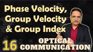 Phase Velocity, Group Velocity & Group Index | Definition and Derivation