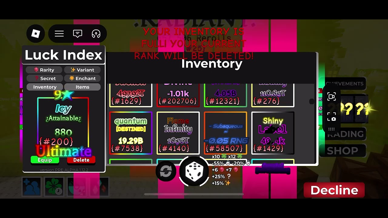 USING AN ASTRONOMIC CLOVER IN FORTUNES END!! (300QD ROLLED)