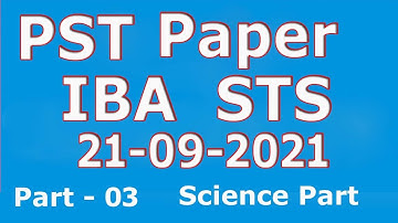 PST STS 21-09-2021 paper : PST SIBA 21-09-2021 paper : Mathematics part : part - 03
