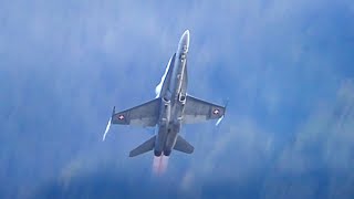 Swiss F/A-18 Hornet Display Team: 2023 Exhibition in Locarno (CH) - HQ Jet Sound, Fly By Howl & More