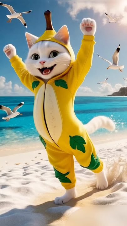 Banana🍌cat Dancing🐾 #dance #kitten #kittenrevenge #animalrescue #song #love #shorts