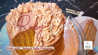 Ruby Cake Its a first!  Natural Ruby Chocolate and delicious Ruby Red Grapefruit Sponge Cake.