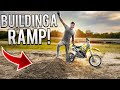 BUILDING A DIRTBIKE RAMP AND RANDY PUNKS OUT TO HIT IT ! | BRAAP VLOGS