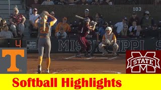 #4 Tennessee vs #17 Mississippi State Softball Game 1 Highlights, April 12 2024