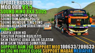 UPDATE MOD OBB SOUND HINO RK8 SUOS V3.5 SPOK-SPOK HINO || 100633/200633 || BUSSID