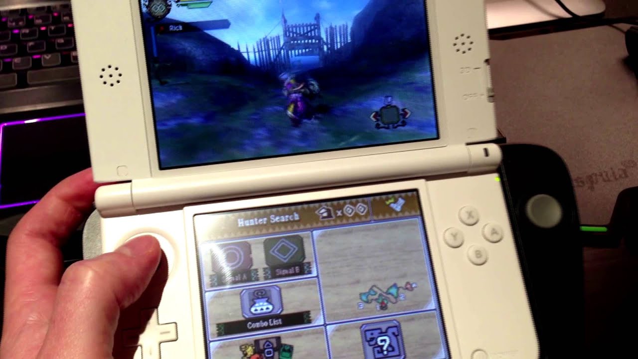 Nintendo 3DS XL Circle Pad Pro Modification Monster Hunter 3 Ultimate
