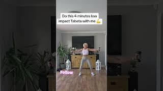 Only 4 minutes low impact Tabata workout with light dumbbells 💪