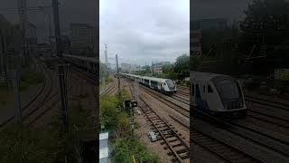 Elizabeth Line 345046 passing West Ealing Footbridge 2/9/25