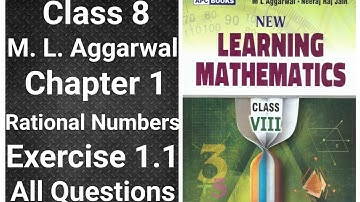 class 8 math | ml aggarwal | chapter 1 | rational numbers | exercise 1.1 | all questions