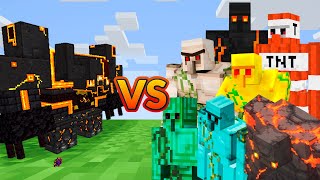 Netherite Monstrosity VS All Golems in Minecraft - Mob battle