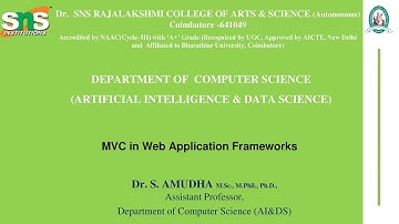 MVC in Web Application Frameworks|Python|SNS Institutions